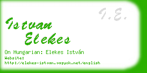 istvan elekes business card